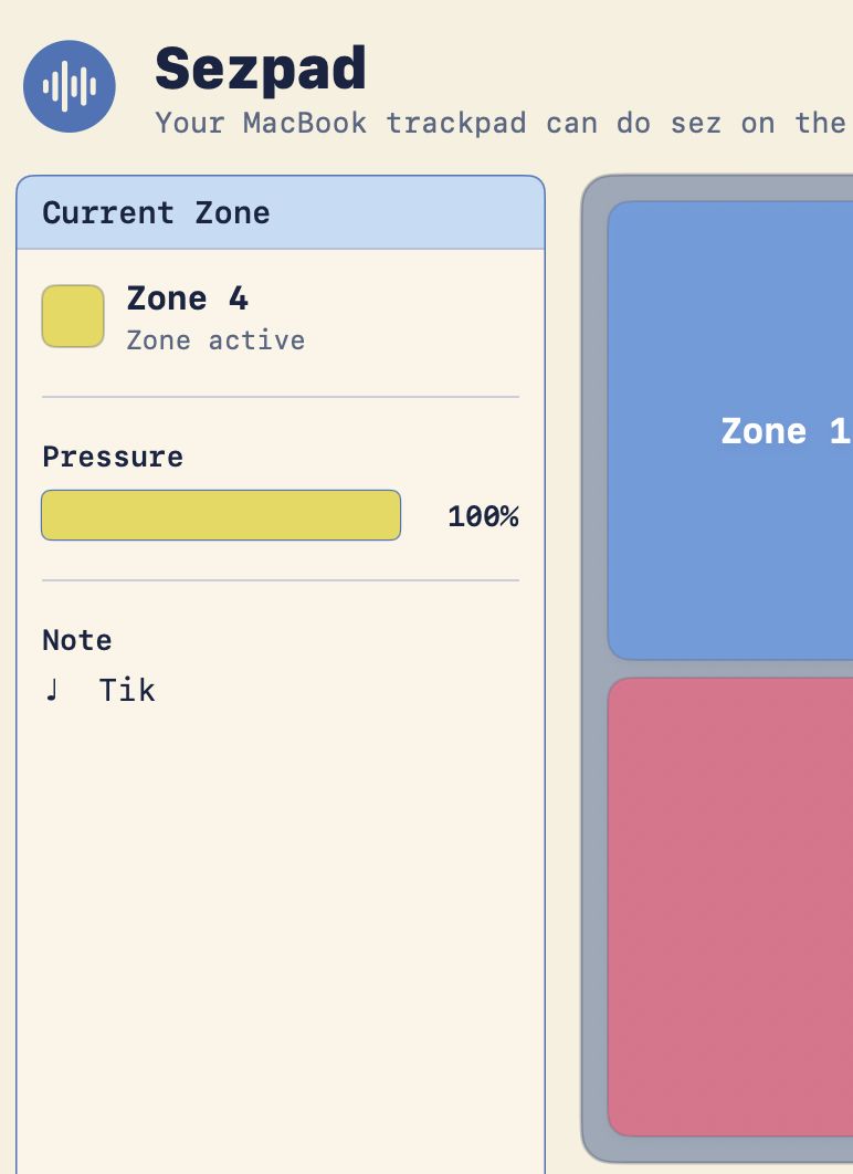 Sezpad UI detail 2